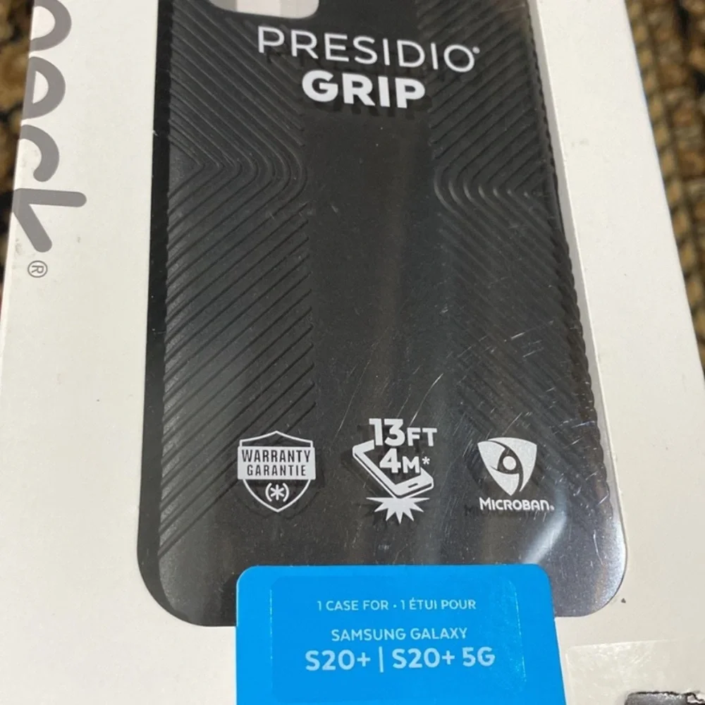 Samsung & Speck presidio Black cell Phone Case w/ camera Screen Protector S20+